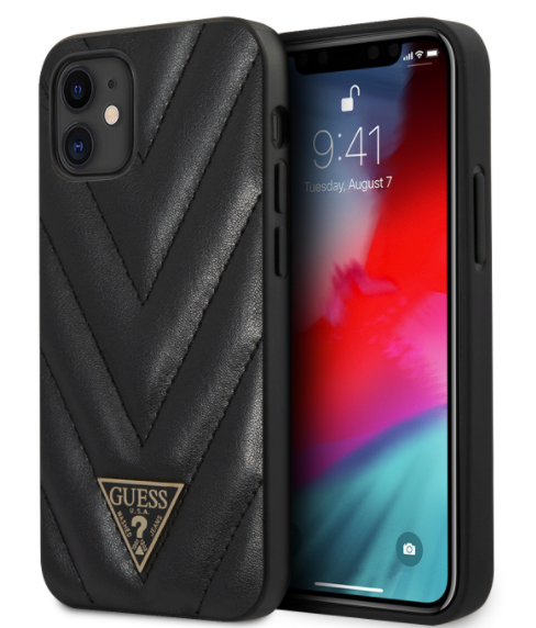 Guess V Quilted Case for iPhone 12 mini Black
