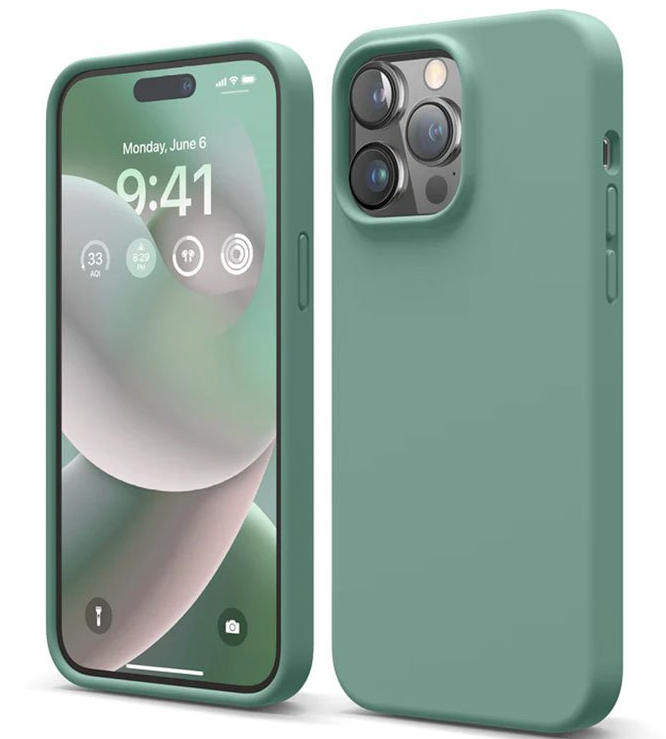 Elago Soft Silicone Case for iPhone 14 Pro Max Midnight Green