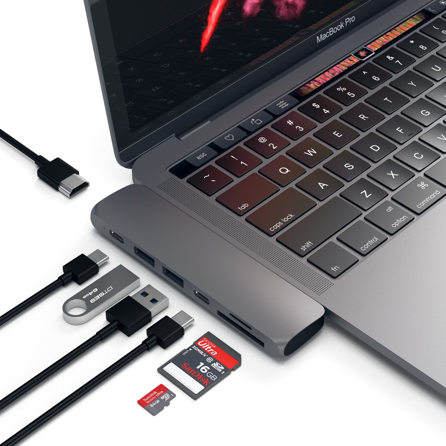 Satechi USB-C Hub s Thunderbolt 3 - kozmicko sivý