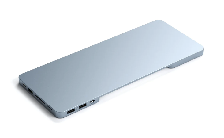 Satechi USB-C Slim Dock 24" IMAC (1xType-C Upstream Port,2x USB 2.0,1xMicro SD,1xSD Card,1xUSB-A,1x M.2 SSD slot, 1xUSB-C) colour match cable inc. - Blue