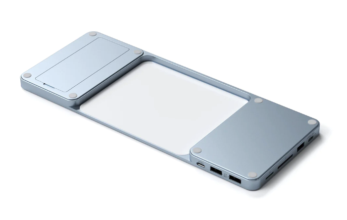 Satechi USB-C Slim Dock 24" IMAC (1xType-C Upstream Port,2x USB 2.0,1xMicro SD,1xSD Card,1xUSB-A,1x M.2 SSD slot, 1xUSB-C) colour match cable inc. - Blue