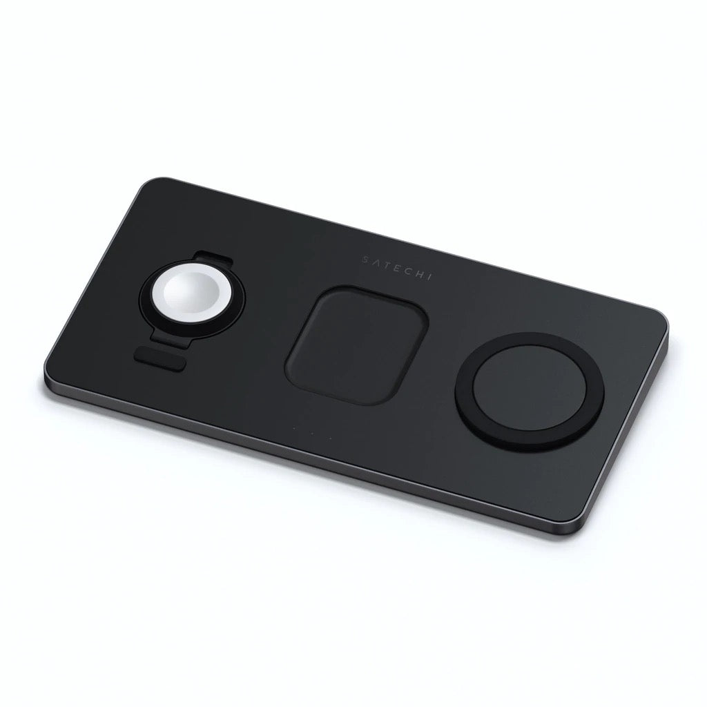 Satechi Trio Wireless Charging Pad (Apple Watch, Airpods, iPhone) - Čierna