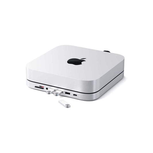Satechi Aluminium Type-C Stand a Hub pre Mac Mini - Strieborný