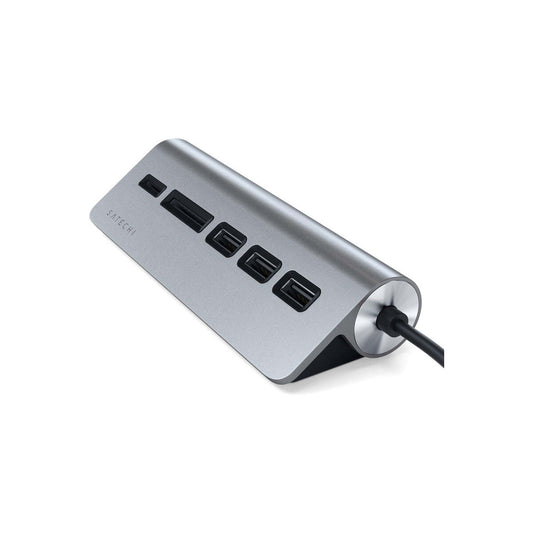 Satechi Type-C Hliníkový USB Hub & Čítačka kariet- space gray
