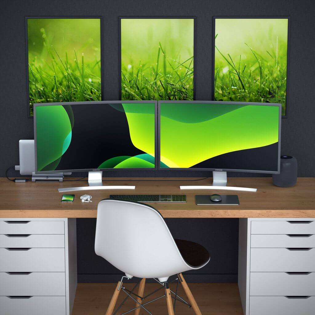 SATECHI Type-C Dual HDMI Adapter - Strieborný
