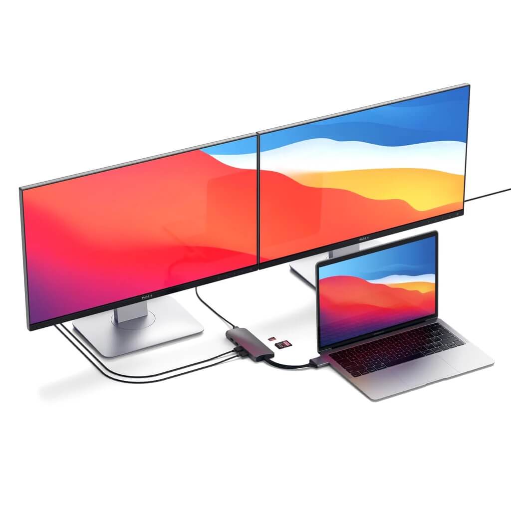 Satechi TYPE-C Dual Multimedia Adapter - Space Gray