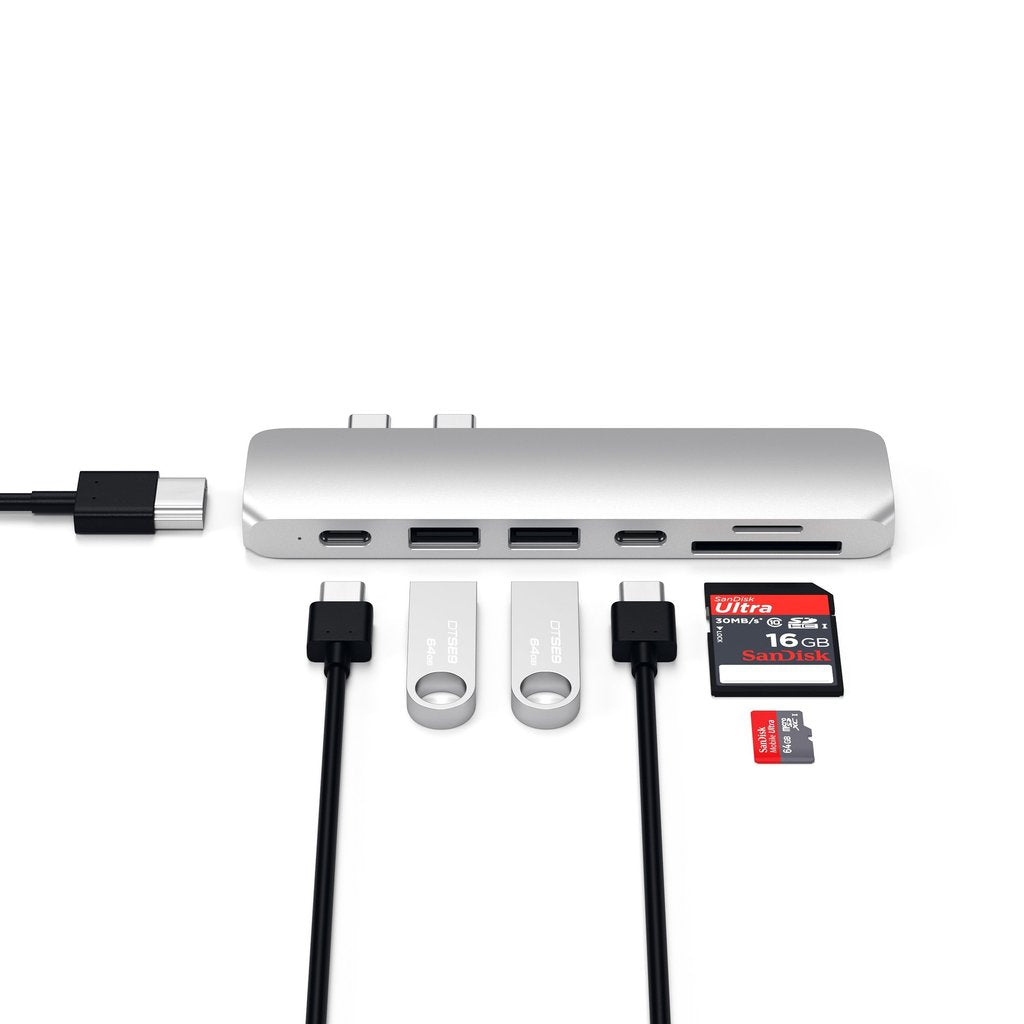 Satechi USB-C Hub s Thunderbolt 3 - strieborný