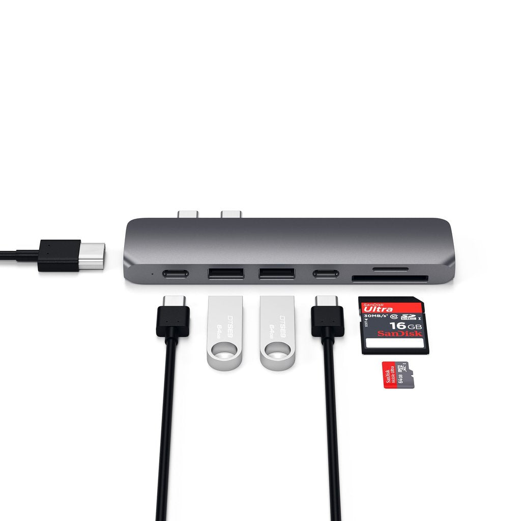 Satechi USB-C Hub s Thunderbolt 3 - kozmicko sivý