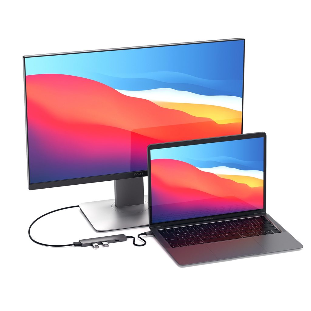 Satechi Slim, USB-C Hub adaptér - vesmírne šedý
