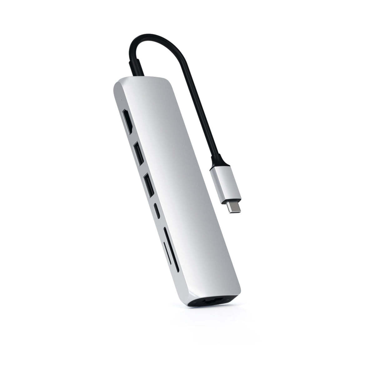 Satechi Slim Aluminum Type-C Multi-Port Adapter- strieborný