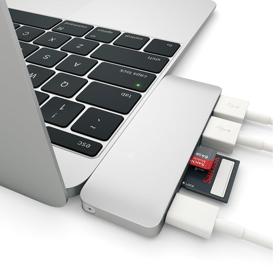 SATECHI USB-C PASS HUB s piatimi výstupmi - strieborný