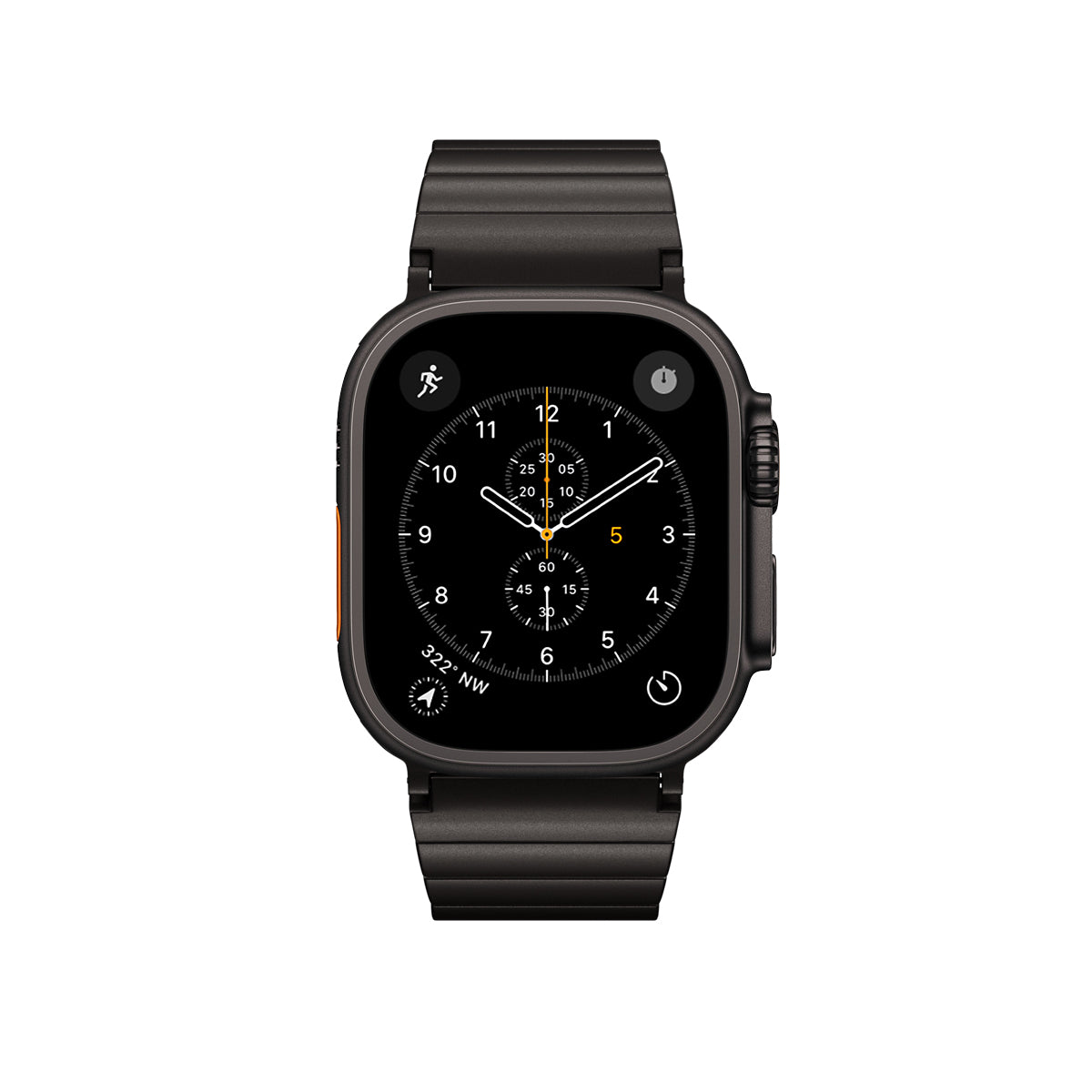 UNUM titánový remienok pre Apple Watch SE/Series 1-9 (42/44/45mm)/10 (46mm)/Ultra (49mm) - čierny