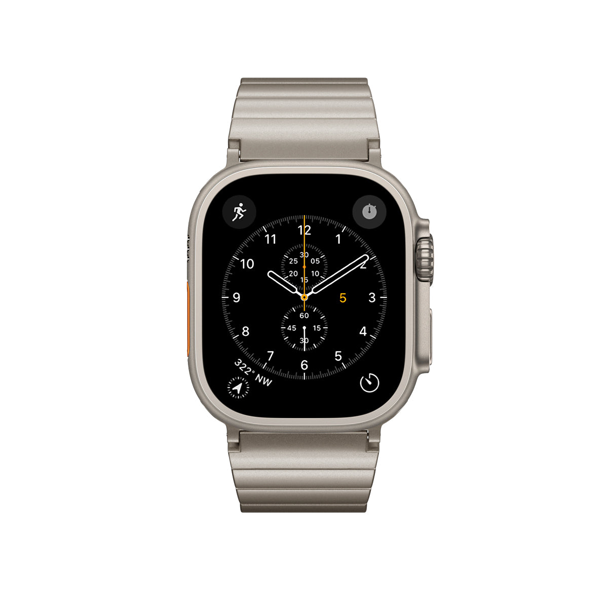 UNUM titánový remienok pre Apple Watch SE/Series 1-9 (42/44/45mm)/10 (46mm)/Ultra (49mm) - prírodný titán