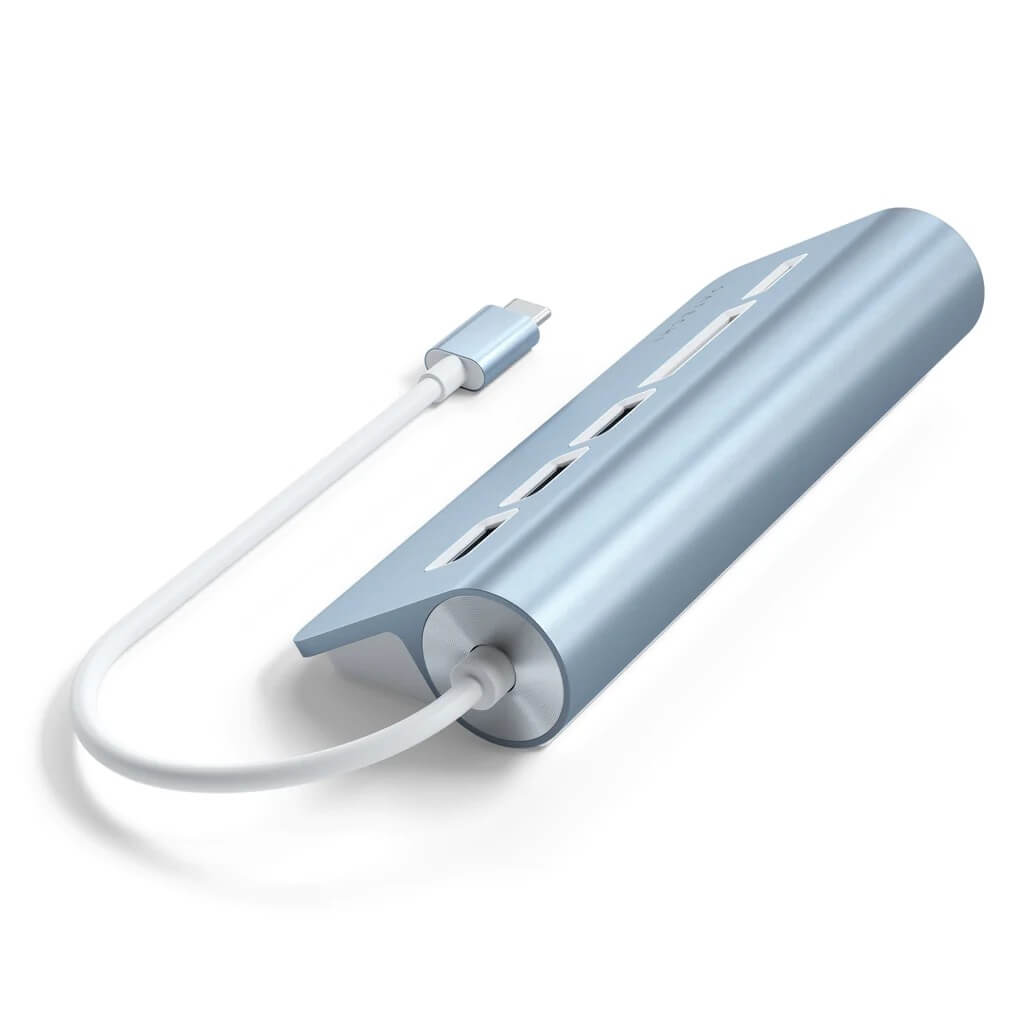 Satechi Aluminium Type-C USB Hub (3x USB 3.0,MicroSD) - Blue