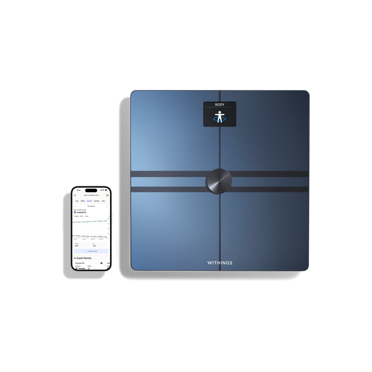 Smart Wi-Fi váha pre kompletnú telesnú analýzu Withings Body Comp - čierna