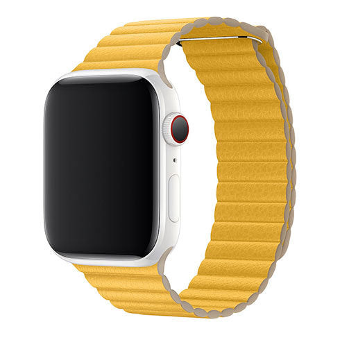 Apple Watch 44mm Band: Meyer Lemon Leather Loop - Large (DEMO) (Seasonal Autumn 2019)