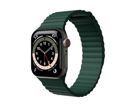 Next One Leaf Green Leather Loop 42/44mm For Apple Watch