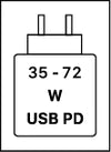 Toto zariadenie podporuje rýchle nabíjanie cez USB PD, ako je definované v dokumente USB Implementers Forum Power.