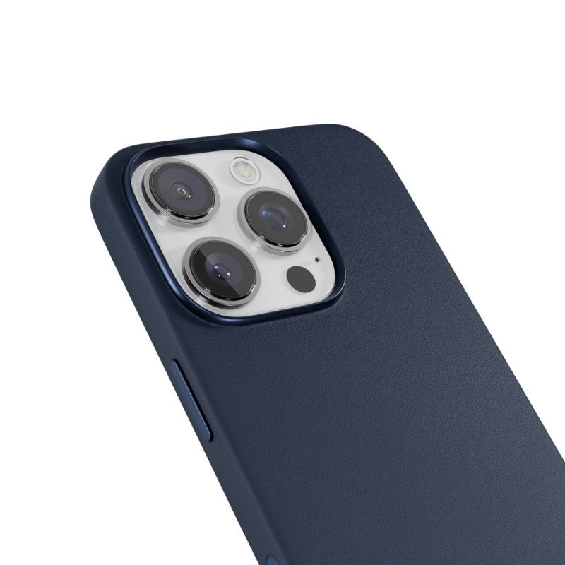 Kryt pre iPhone 16 Pro Epico Leather Pro Mag+ Case - modrý