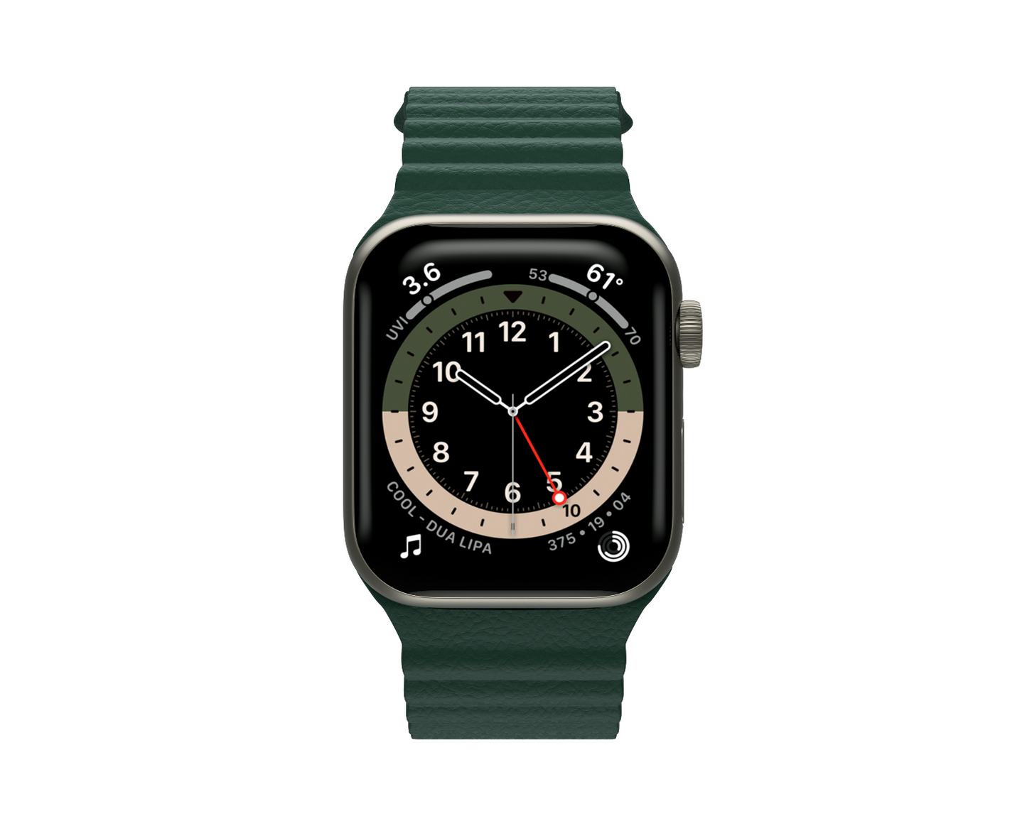 Next One Leaf Green Leather Loop 42/44mm For Apple Watch
