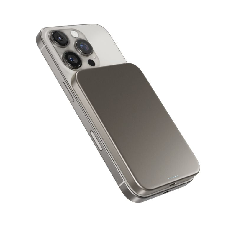 Bezdrôtová powerbanka Epico UltraPack Qi2 Slim 5000mAh Alu Mag+ EM51 - titánová
