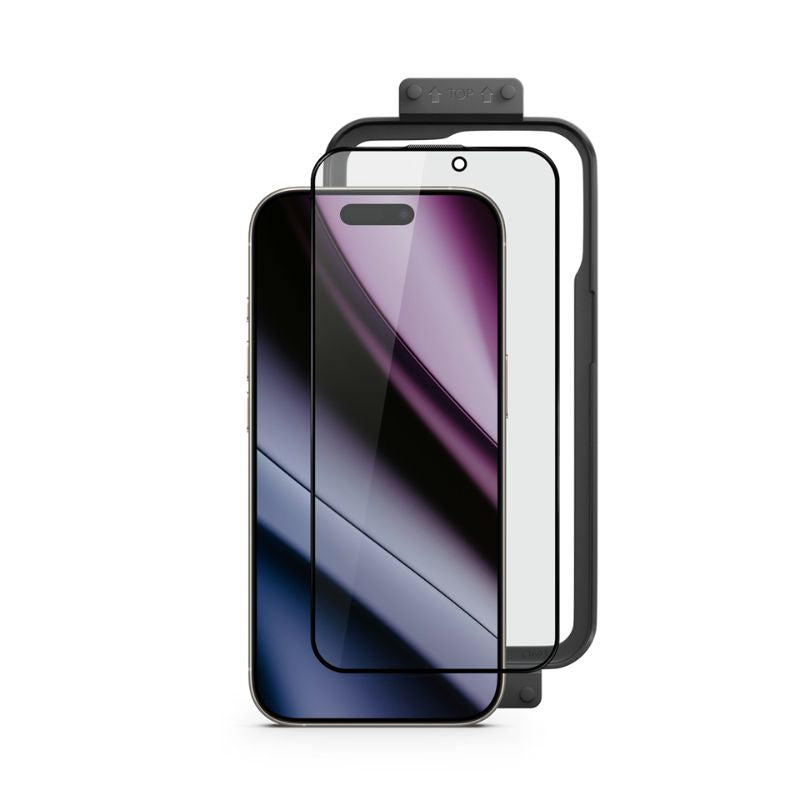 Ochranné sklo s filtrom modrého svetla pre iPhone 16 Pro Max Epico AntiBlue Glass 3D - s inštalačným rámčekom