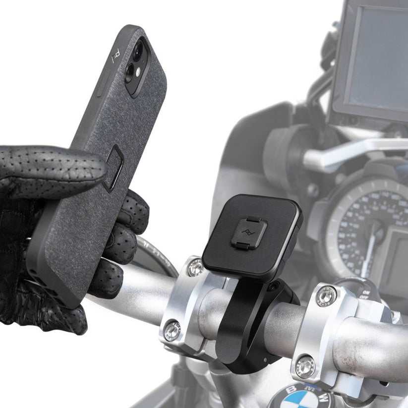 Peak Design Mobile Motorcycle Mount - Bar Mount - Charging - Black