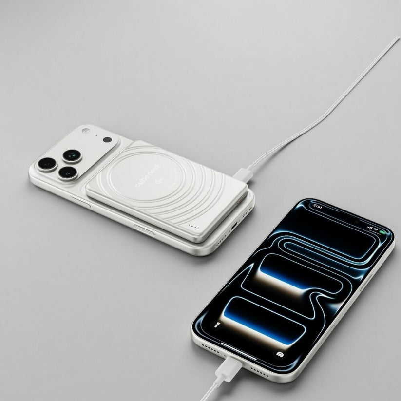 Cubenest Qi2 Magnetická bezdrôtová powerbanka SlimDual 5000 mAh SQ1B3D - strieborná - iSTYLE.sk