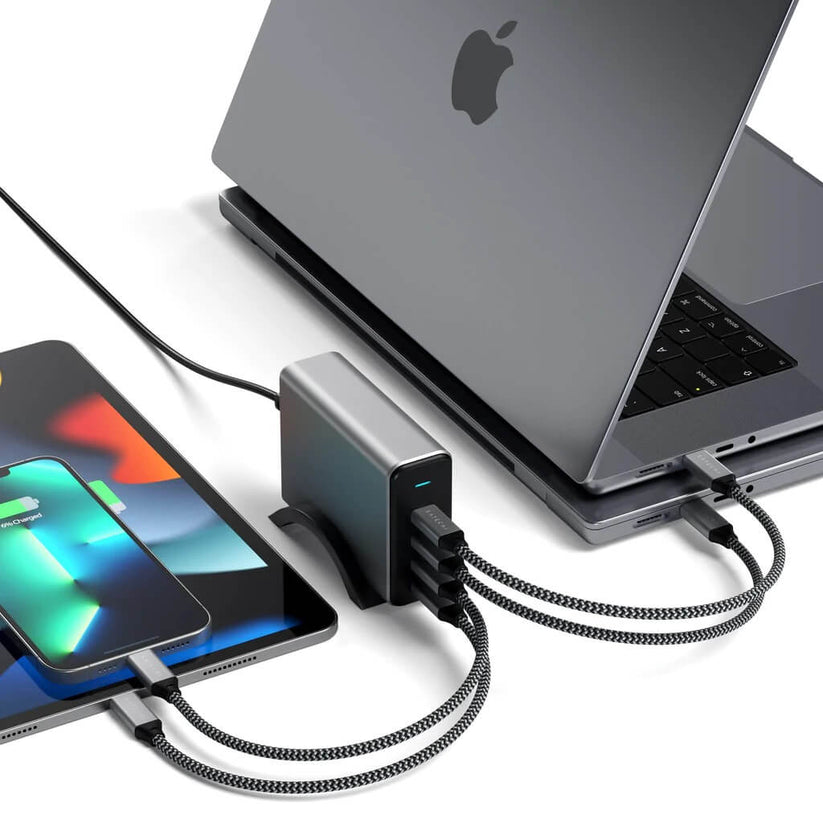 4portová PD GAN 165W USB-C nabíjačka Satechi