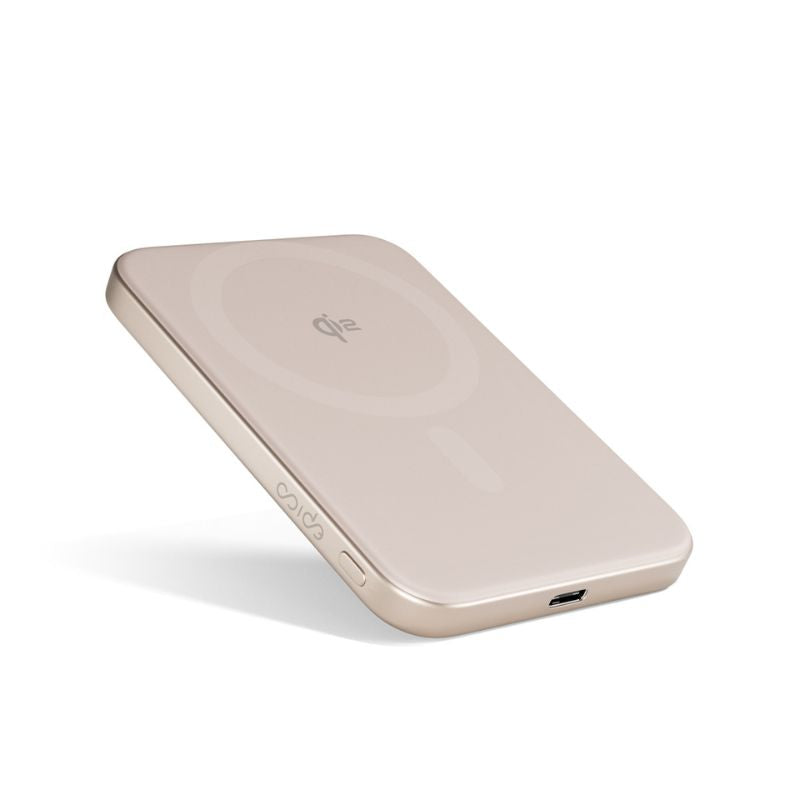 Bezdrôtová powerbanka Epico UltraPack Qi2 Slim 5000 mAh Alu Mag+ EM51 - púštny titán
