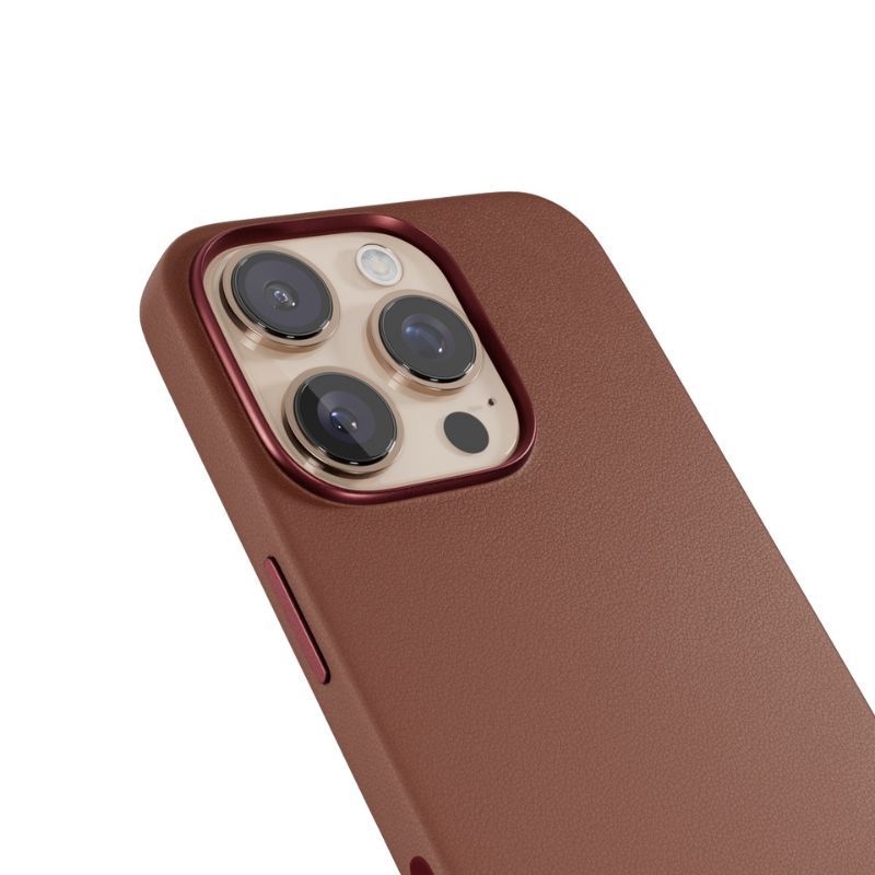 Kryt pre iPhone 16 Pro Epico Leather Pro Mag+ Case - hnedý