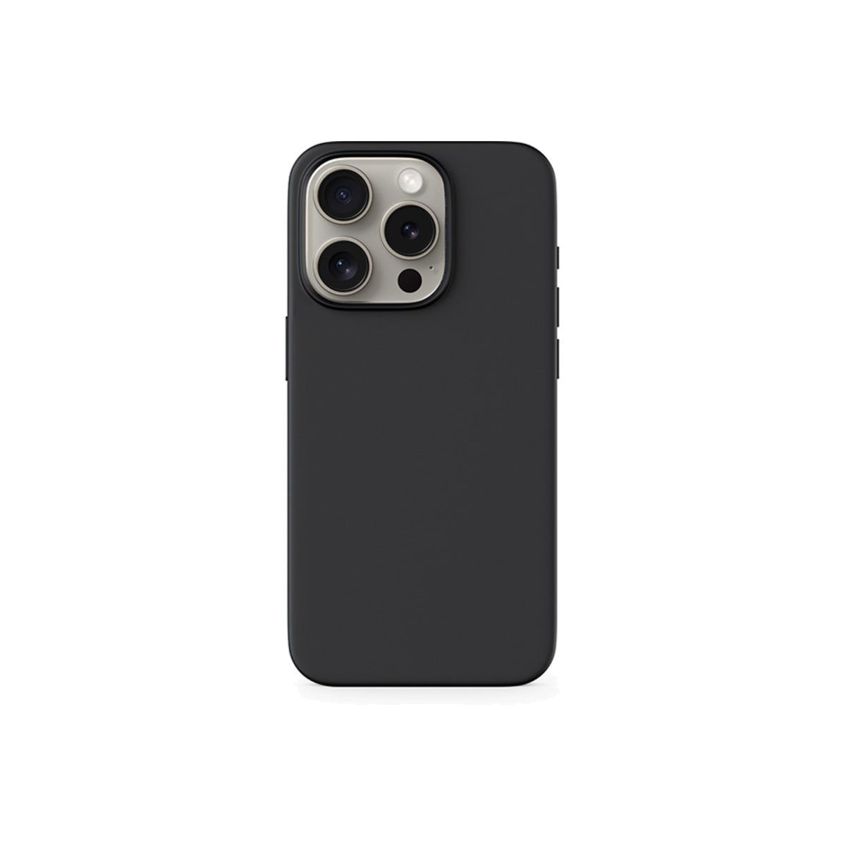 EPICO Mag+ silikonový kryt pre iPhone 15 s podporou MagSafe  - čierny