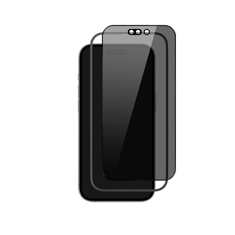 Ochranné sklo na iPhone 15 Pro iSTYLE EDGE TO EDGE PRIVACY GLASS s inštalačným rámčekom