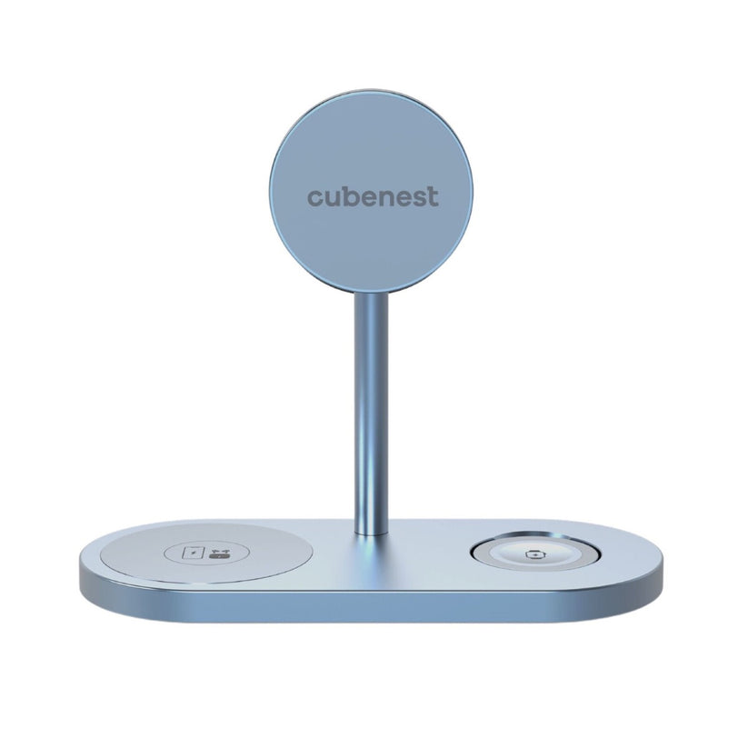 Cubenest 3v1 Bezdrôtová magentická nabíjačka S313 Pro - Sierra Blue