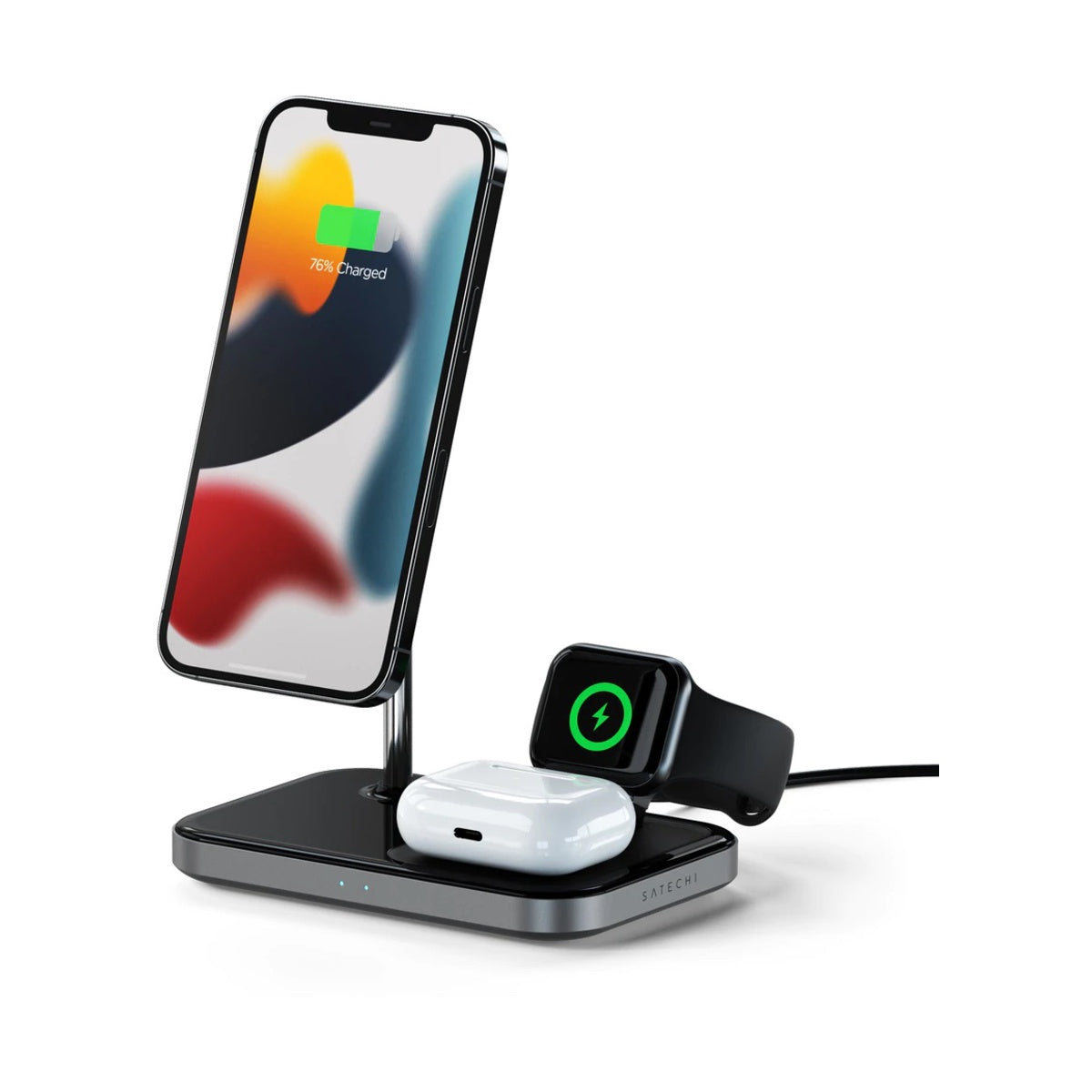 Satechi Trio Wireless Charging Pad (Apple Watch, Airpods, iPhone) - Black