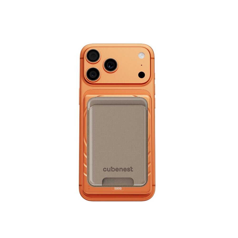Cubenest Qi2 Magnetická bezdrôtová powerbanka SlimDual 5000 mAh SQ1B3D - oranžová