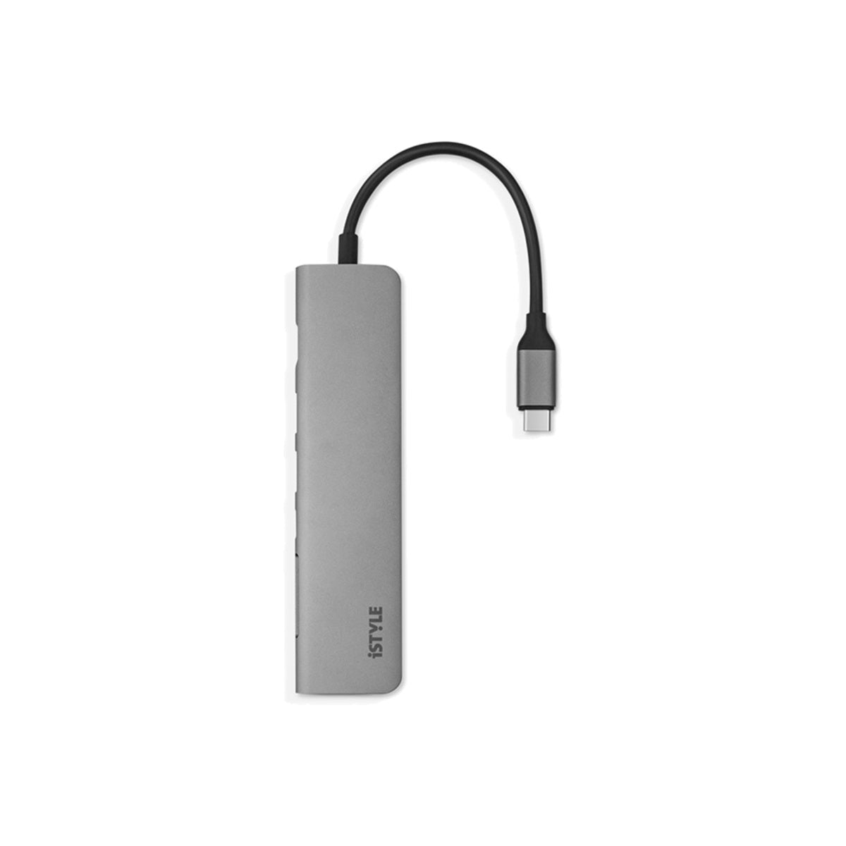 Hliníkový 8K HUB 7v1 s konektorom USB-C iSTYLE - vesmírne šedý