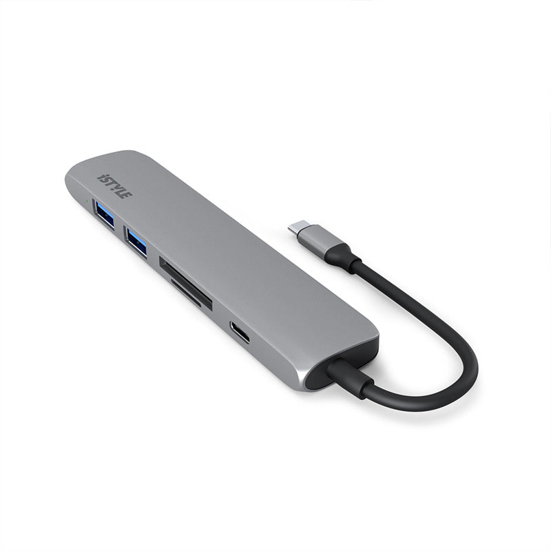 iStyle 6in1 Aluminium Hub 8K with USB-C connector - space gray