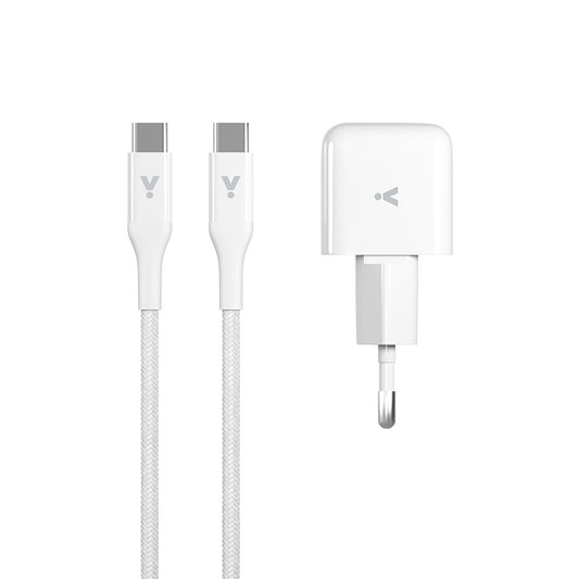 iSTYLE 30W GaN Charger Bundle with 1.2m USB-C cable - white