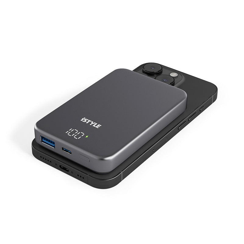 iSTYLE Mag+ Aluminium Power Bank Battery Capacity 10 000mAh - space grey