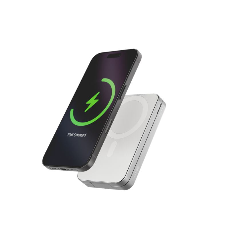 Epico UltraBase 4v1 8000mAh skladacia powerbanka & bezdrôtový nabíjací stojan - biela - iSTYLE.sk