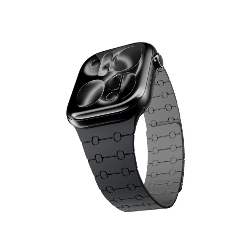 Epico Magnetic+ silikónový remienok pre Apple Watch 42/41/40/38mm - čierny - iSTYLE.sk