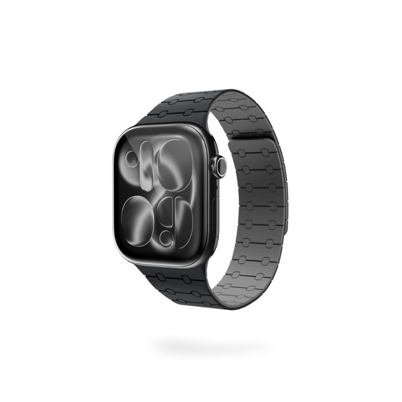 Epico Magnetic+ silikónový remienok pre Apple Watch 42/41/40/38mm - čierny - iSTYLE.sk