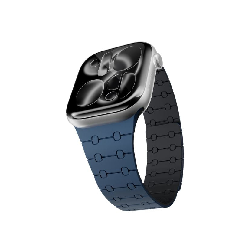 Epico Magnetic+ silikónový remienok pre Apple Watch 42/41/40/38mm - modrý