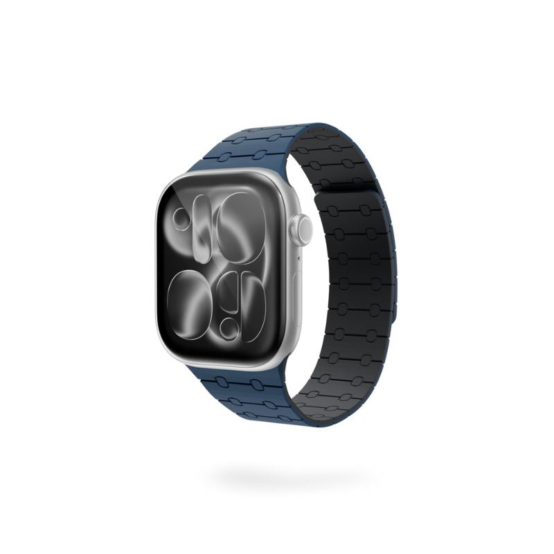 Epico Magnetic+ silikónový remienok pre Apple Watch 42/41/40/38mm - modrý
