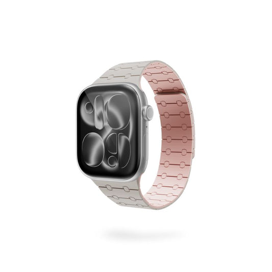 Epico Magnetic+ silikónový remienok pre Apple Watch 42/41/40/38mm - hviezdne biely