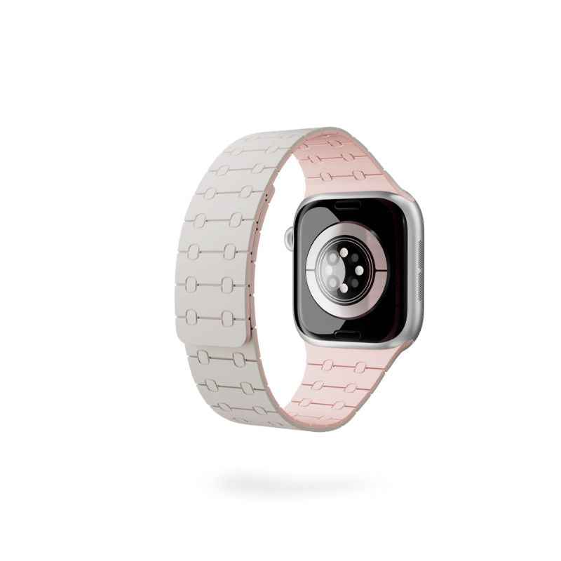 Epico Magnetic+ silikónový remienok pre Apple Watch 42/41/40/38mm - hviezdne biely