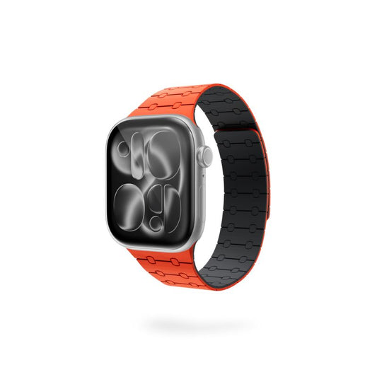 Epico Magnetic+ silikónový remienok pre Apple Watch 49/46/45/44/42mm - oranžový