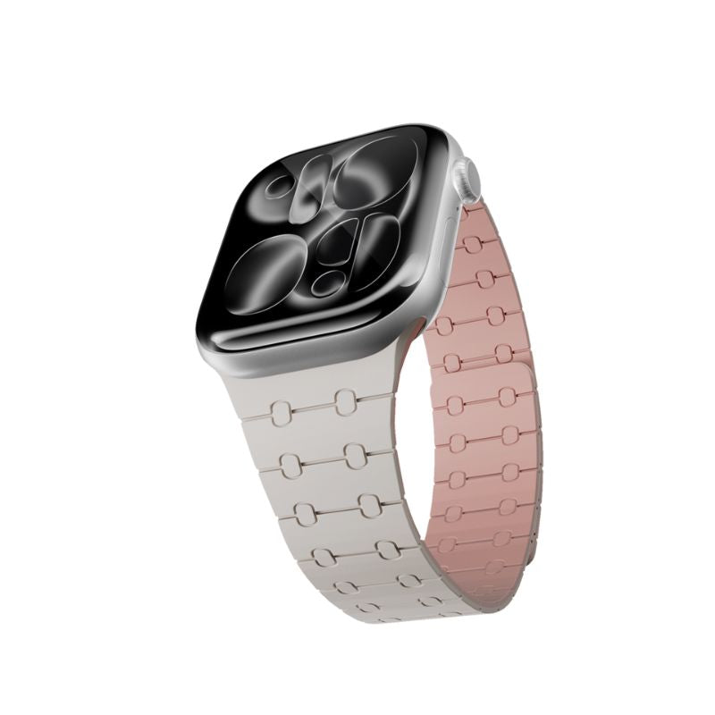 Epico Magnetic+ silikónový remienok pre Apple Watch 49/46/45/44/42mm - hviezdne biely
