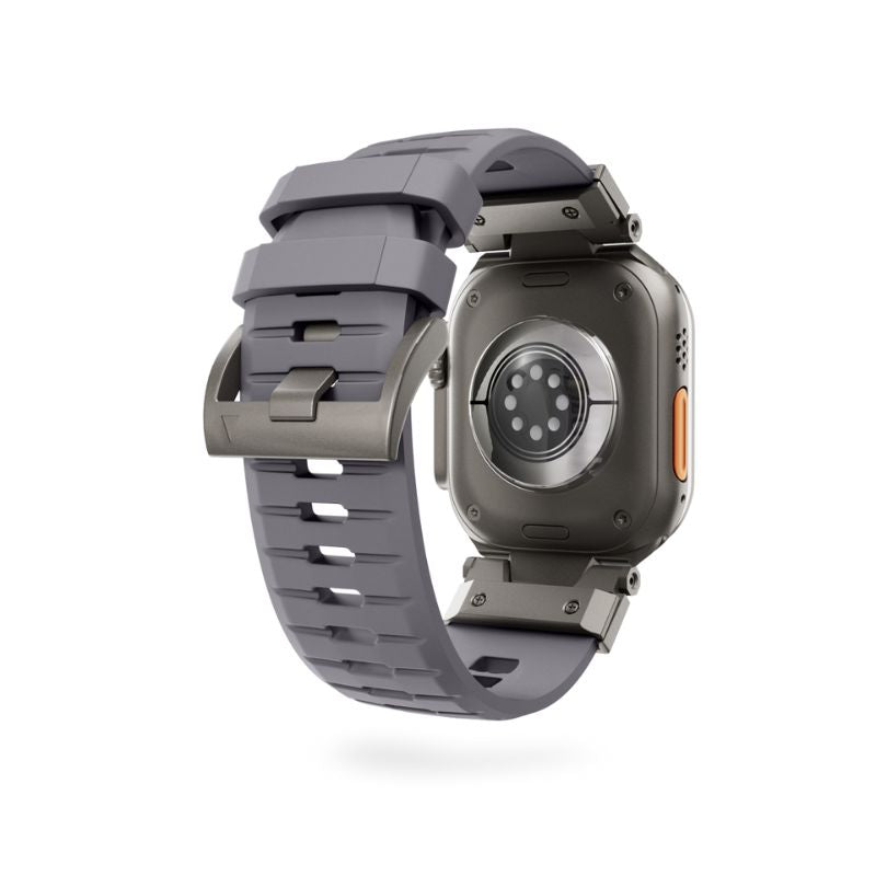 Epico Rubber Pro remienok s nerezovým zapínaním pre Apple Watch 49/46/45/44/42mm - sivá